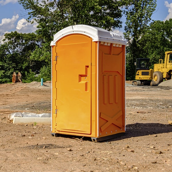 how often are the portable toilets cleaned and serviced during a rental period in Medford